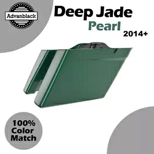 14 年以上のハーレー ツーリングに適合 DEEP JADE PEARL Advanblack カットアウトなし ストレッチ サドルバッグ Fits 14+ Harley Touring DEEP JADE PEARL Advanblack No Cutout Stretched Saddlebag 【並行輸入品】 127,050円