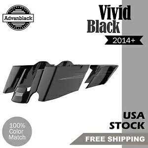 ビビッドブラック CVO テーパード拡張サドルバッグ ピンストライプ ハーレーツーリング 14+ Vivid Black CVO Tapered Extended Saddlebags Pinstripes for Harley Touring 14+ 【並行輸入品】｜カスタムパーツ WORLD倉庫
