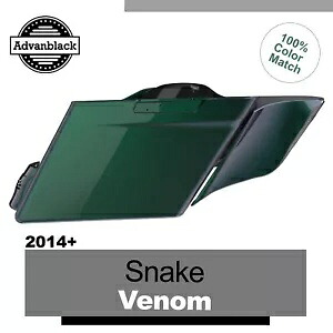 Snake Venom ストレッチ サドルバッグ サイド カバー 2014 年以降のハーレー ツーリングに適合 Snake Venom Stretched Saddlebag Side Covers Fits 2014+ Harley Touring 【並行輸入品】