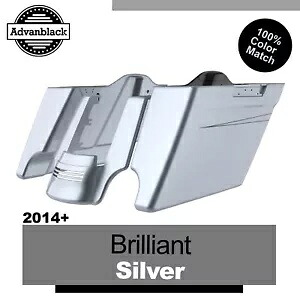 ブリリアントシルバー ストレッチ サドルバッグ ピンストライプ リアフェンダー 14 歳以上のハーレーに適合 Brilliant Silver Stretched Saddlebags Pinstripes Rear Fender Fits 14+ Harley 【並行輸入品】｜カスタムパーツ WORLD倉庫 123,200円
