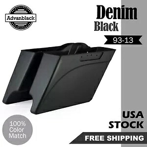デニムブラック ストレッチ拡張サドルバッグ リアフェンダーエクステンション 93-13 ハーレー用 Denim Black Stretched Extended Saddlebags Rear Fender Extension For 93-13 Harley 【並行輸入品】