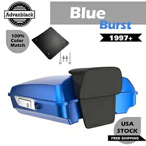 Advanblak ブルー バースト ラッシュモア レイザー ツアー パック 97+ ハーレー/ソフテイル用 Advanblak Blue Burst Rushmore Razor Tour Pak Pack For 97+ Harley/Softail 【並行輸入品】