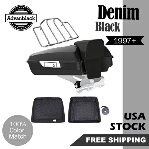 デニムブラックレイザーツアーパックパック荷物ハーレーFLHR FLHXS FLTRX 1997+に適合 Denim Black Razor Tour Pak Pack Luggage Fits for Harley FLHR FLHXS FLTRX 1997+ 【並行輸入品】