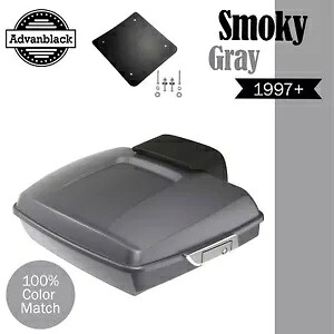 Advanblak スモーキー グレー Rushmore Razor ツアー パック パック パッド 97+ ハーレー/ソフテイル用 Advanblak SMOKY GRAY Rushmore Razor Tour Pak Pack Pad For 97+ Harley/Softail 【並行輸入品】