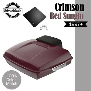 Advanblak クリムゾン レッド サングロ ラッシュモア レイザー ツアー パック 97+ ハーレー/ソフテイル用 Advanblak CRIMSON RED SUNGLO Rushmore Razor Tour Pak Pack For 97+ Harley/Softail 【並行輸入品】