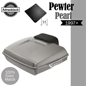 Advanblak ピューター パール Rushmore Razor ツアー パック パック パッド 97+ ハーレー/ソフテイル用 Advanblak PEWTER PEARL Rushmore Razor Tour Pak Pack Pad For 97+ Harley/Softail 【並行輸入品】