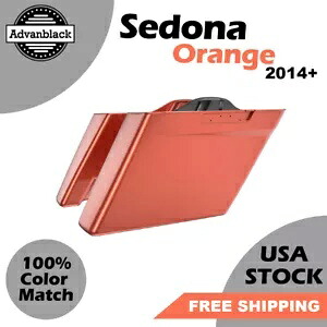 セドナ オレンジ デュアル ノーカット ストレッチ サドルバッグ ハーレー 2014+ 用拡張バッグ Sedona Orange Dual Uncut Stretched Saddlebag Extended Bags For Harley 2014+ 【並行輸入品】