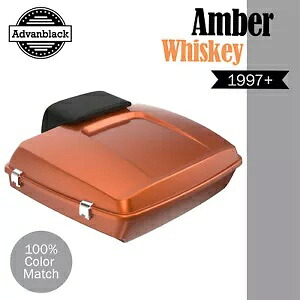 Advanblak アンバー ウイスキー Rushmore Razor ツアー パック パック パッド 97+ ハーレー/ソフテイル用 Advanblak AMBER WHISKEY Rushmore Razor Tour Pak Pack Pad For 97+ Harley/Softail 【並行輸入品】