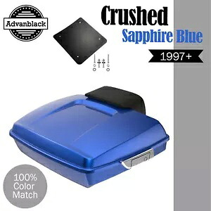 Advanblak クラッシュドサファイア ラッシュモア レイザー ツアー パック 97+ ハーレー/ソフテイル用 Advanblak CRUSHED SAPPHIRE Rushmore Razor Tour Pak Pack For 97+ Harley/Softail 【並行輸入品】