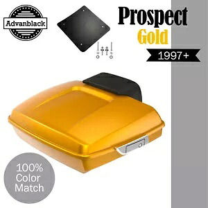 Advanblak PROSPECT ゴールド Rushmore Razor ツアーパック パックパッド 97+ ハーレー/ソフテイル用 Advanblak PROSPECT GOLD Rushmore Razor Tour Pak Pack Pad For 97+ Harley/Softail 【並行輸入品】