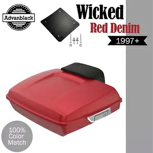 Advanblak ウィキッド レッド デニム ラッシュモア レイザー ツアー パック 97+ ハーレー/ソフテイル用 Advanblak WICKED RED DENIM Rushmore Razor Tour Pak Pack For 97+ Harley/Softail 【並行輸入品】