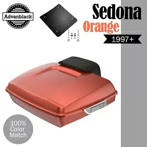 Advanblak セドナ オレンジ Rushmore Razor ツアー パック パック パッド 97+ ハーレー/ソフテイル用 Advanblak SEDONA ORANGE Rushmore Razor Tour Pak Pack Pad For 97+ Harley/Softail 【並行輸入品】