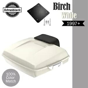 Advanblak バーチ ホワイト ラッシュモア レイザー ツアー パック パック パッド 97+ ハーレー/ソフテイル用 Advanblak BIRCH WHITE Rushmore Razor Tour Pak Pack Pad For 97+ Harley/Softail 【並行輸入品】