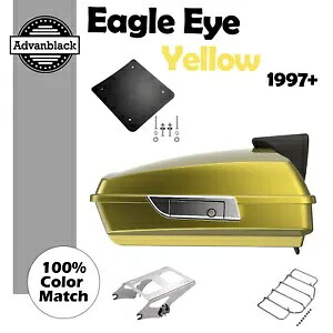 Eagle Eye イエロー レイザー ツアー パック パック トランクは 97 年以降のハーレー FLHR FLHXS FLTRX に適合 Eagle Eye Yellow Razor Tour Pak Pack Trunk Fits 97+ Harley FLHR FLHXS FLTRX 【並行輸入品】