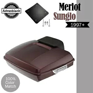 Advanblak Merlot Sunglo Rushmore Razor Tour Pak パックパッド 97+ ハーレー/ソフテイル用 Advanblak Merlot Sunglo Rushmore Razor Tour Pak Pack Pad For 97+ Harley/Softail 【並行輸入品】