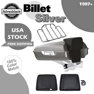 ビレット シルバー レイザー ツアー パック パック トランクは 97 年以上のハーレー FLHR FLHXS FLTRX に適合します Billet Silver Razor Tour Pak Pack Trunk Fits 97+ Harley FLHR FLHXS FLTRX 【並行輸入品】