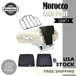 モロッコ ゴールド パール レイザー ツアー パック 荷物 ハーレー ツーリング 97+ 用 Advanblack Morocco Gold Pearl Razor Tour Pack Luggage For Harley Touring 97+ by Advanblack 【並行輸入品】