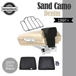 サンドカモデニムレイザーツアーパックパック 97年以上のハーレーツーリングFLHR FLHXS FLTRXに適合 Sand Camo Denim Razor Tour Pack Pak Fits for 97+ Harley Touring FLHR FLHXS FLTRX 【並行輸入品】