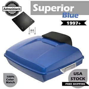Advanblack のスーペリア ブルー レイザー ツアー パック パック トランク 97 年以上のハーレー/ソフテイルに適合 Superior Blue Razor Tour Pack Pak Trunk Fits 97+ Harley/Softail by Advanblack 【並行輸入品】
