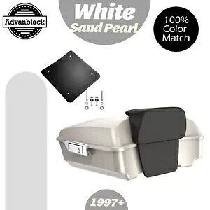 Advanblack ホワイト サンド パール ラッシュモア チョップド ツアー パック ハーレー/ソフテイル 97+ に適合 Advanblack White Sand Pearl Rushmore Chopped Tour Pack Fits Harley/Softail 97+ 【並行輸入品】