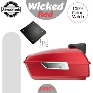 Advanblack ウィキッド レッド ラッシュモア チョップド ツアー パック 97+ ハーレー/ソフテイル用 Advanblack Wicked Red Rushmore Chopped Tour Pak Pack For 97+ Harley/Softail 【並行輸入品】