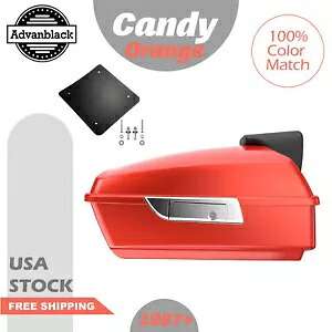 Advanblack キャンディー オレンジ ラッシュモア チョップド ツアー パック パック ハーレー/ソフテイル 97+ に適合 Advanblack Candy Orange Rushmore Chopped Tour Pak Pack Fits Harley/Softail 97+ 【並行輸入品】