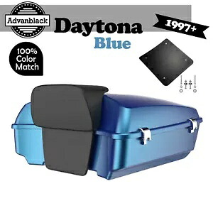97 年以上のハーレー/ソフテイルに適合 Advanblack Rushmore Chopped Tour Pack デイトナ ブルー パール Fits 97+ Harley/Softail Advanblack Rushmore Chopped Tour Pack DAYTONA BLUE PEARL 【並行輸入品】