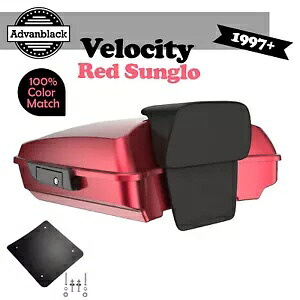 VELOCITY RED SUNGLO 97 歳以上のハーレー/ソフテイル Advanblak Rushmore Razor ツアー パック用 VELOCITY RED SUNGLO For 97+ Harley/Softail Advanblak Rushmore Razor Tour Pack 【並行輸入品】