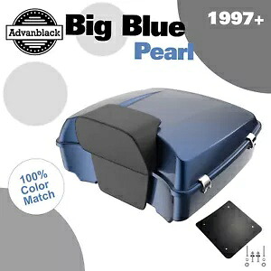 Advanblack ビッグ ブルー パール ラッシュモア チョップド ツアー パック パック 97+ ハーレー/ソフテイルに適合 Advanblack Big Blue Pearl Rushmore Chopped Tour Pak Pack Fits 97+ Harley/Softail 【並行輸入品】