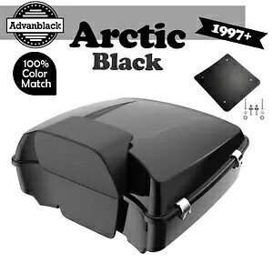 97 年以降のハーレー/ソフテイルに適合 Advanblack Rushmore Chopped Tour Pack Pak ARCTIC BLACK Fits 97+ Harley/Softail Advanblack Rushmore Chopped Tour Pack Pak ARCTIC BLACK 【並行輸入品】