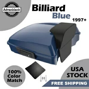 Advanblak ビリヤード ブルー ラッシュモア レイザー ツアー パック パック パッド 97+ ハーレー/ソフテイル用 Advanblak Billiard Blue Rushmore Razor Tour Pack Pak Pad For 97+ Harley/Softail 【並行輸入品】