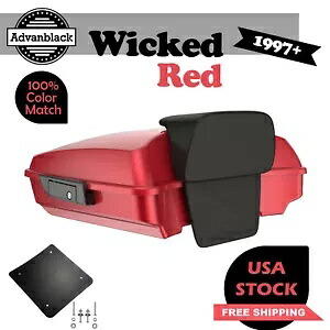 WICKED RED 97+ ハーレー/ソフテイル アドバンブラック ラッシュモア レイザー ツアー パック パック パッド WICKED RED For 97+ Harley/Softail Advanblak Rushmore Razor Tour Pak Pack Pad 【並行輸入品】