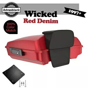 WICKED RED DENIM 97+ ハーレー/ソフテイル アドバンブラック ラッシュモア レイザー ツアー パック パック WICKED RED DENIM For 97+ Harley/Softail Advanblak Rushmore Razor Tour Pak Pack 【並行輸入品】