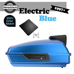 エレクトリック ブルー 97+ ハーレー/ソフテイル アドバンブラック ラッシュモア レイザー ツアー パック パック パッド ELECTRIC BLUE For 97+ Harley/Softail Advanblak Rushmore Razor Tour Pak Pack Pad 【並行輸入品】
