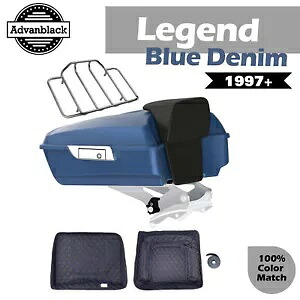 レジェンド ブルー デニム チョップド ツアー パック パック ラゲッジ ハーレー ストリート ロードに適合 Legend Blue Denim Chopped Tour Pack Pak Luggage Fits Harley Street Road 【並行輸入品】｜カスタムパーツ WORLD倉庫
