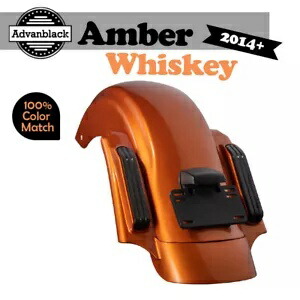 Advanblack アンバー ウイスキー CVO リアフェンダー システムは 14 歳以上のハーレーダビッドソン ツーリングに適合 Advanblack Amber Whiskey CVO Rear Fender System Fits 14+ Harley Davidson Touring 【並行輸入品】