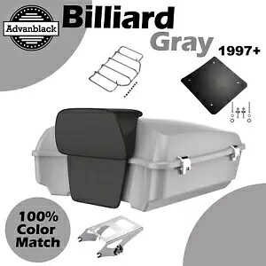 ビリヤード グレー チョップド ツアー パック パック ラゲッジ ハーレー ツーリング ストリート ロードキングに適合 Billiard Gray Chopped Tour Pack Pak Luggage Fits Harley Touring Street Road King 【並行輸入品】