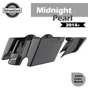 ミッドナイト パール ストレッチ拡張サドルバッグ 2014 年以降のハーレー FLHR FLHXS FLTRX 用 Midnight Pearl Stretched Extended Saddlebags For 2014+ Harley FLHR FLHXS FLTRX 【並行輸入品】