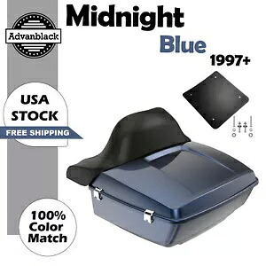 Advanblack ミッドナイトブルー キング ツアーパック パック トランク ラゲッジ ハーレー/ソフテイル 97+用 Advanblack Midnight Blue King Tour Pak Pack Trunk Luggage For Harley/Softail 97+ 【並行輸入品】