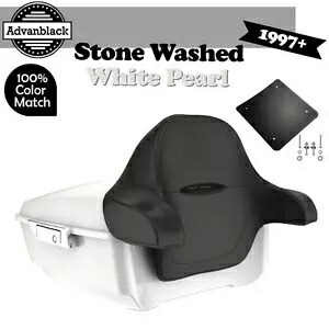 ハーレーストリートロードエレクトラグライド用ストーンウォッシュホワイトパールキングツアーパックパック Stone Washed White Pearl King Tour Pack Pak For Harley Street Road Electra Glide 【並行輸入品】｜カスタムパーツ WORLD倉庫