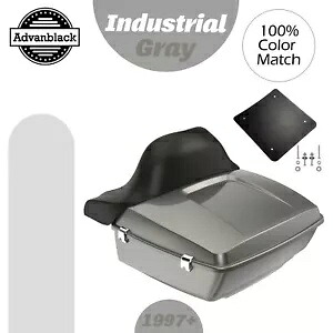 インダストリアルグレー アドバンブラック ラッシュモア キング ツアー パック パック 97+ ハーレー/ソフテイルに適合 INDUSTRIAL GRAY Advanblack Rushmore King Tour Pak Pack Fits 97+ Harley/Softail 【並行輸入品】