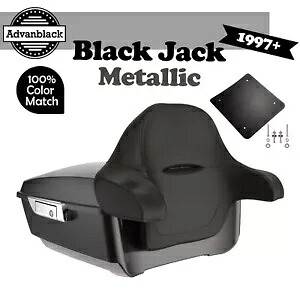 ブラック ジャック メタリック アドバンブラック ラッシュモア キング ツアー パック 97+ ハーレー/ソフテイルに適合 BLACK JACK METALLIC Advanblack Rushmore King Tour Pack Fits 97+ Harley/Softail 【並行輸入品】