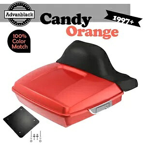 ハーレー/ソフテイル 1997+ ラッシュモア レイザー ツアー パック パック ラップ アラウンド キャンディ オレンジ用 For Harley/Softail 1997+ Rushmore Razor Tour Pack Pak Wrap Around CANDY ORANGE 【並行輸入品】