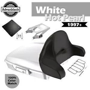 ホワイト ホット パール レイザー ツアー パック パック ラップ アラウンド 97+ ハーレー ストリート ロード グライド用 White Hot Pearl Razor Tour Pack Pak Wrap Around For 97+ Harley Street Road Glide 【並行輸入品】