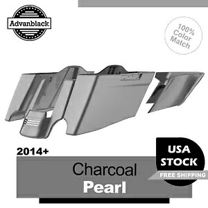 チャコールパール CVO テーパードエクステンデッドストレッチサドルバッグ ハーレーツーリング 14+用 Charcoal Pearl CVO Tapered Extended Stretched Saddlebags For Harley Touring 14+ 【並行輸入品】｜カスタムパーツ WORLD倉庫