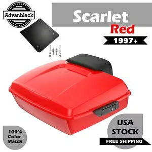 スカーレットレッドチョップドツアーパックパックはハーレーツーリングストリートロードキンググライド97+に適合 Scarlet Red Chopped Tour Pak Pack Fits Harley Touring Street Road King Glide 97+ 【並行輸入品】