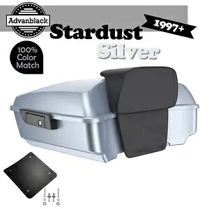 97+ ハーレー ツーリング/ソフテイル ラッシュモア チョップド ツアー パック パック スターダスト シルバーに適合 Fits 97+ Harley Touring/Softail Rushmore Chopped Tour Pack Pak STARDUST SILVER 【並行輸入品】