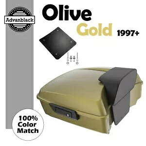 オリーブゴールドチョップドツアーパックパックはハーレーツーリングストリートロードキンググライド97+に適合 Olive Gold Chopped Tour Pak Pack Fits Harley Touring Street Road King Glide 97+ 【並行輸入品】｜カスタムパーツ WORLD倉庫