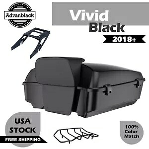 ビビッドブラックチョップドツアーパックトランクラゲッジはハーレーロワーライダーST/ファットボブに適合します Vivid Black Chopped Tour Pack Trunk Luggage Fits Harley Lower Rider ST/Fat Bob 【並行輸入品】