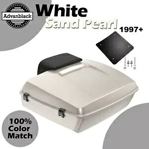 ホワイト サンド パール ラッシュモア チョップド ツアー パック パック 97+ ハーレー ツーリング/ソフテイル用 White Sand Pearl Rushmore Chopped Tour Pack Pak For 97+ Harley Touring/Softail 【並行輸入品】